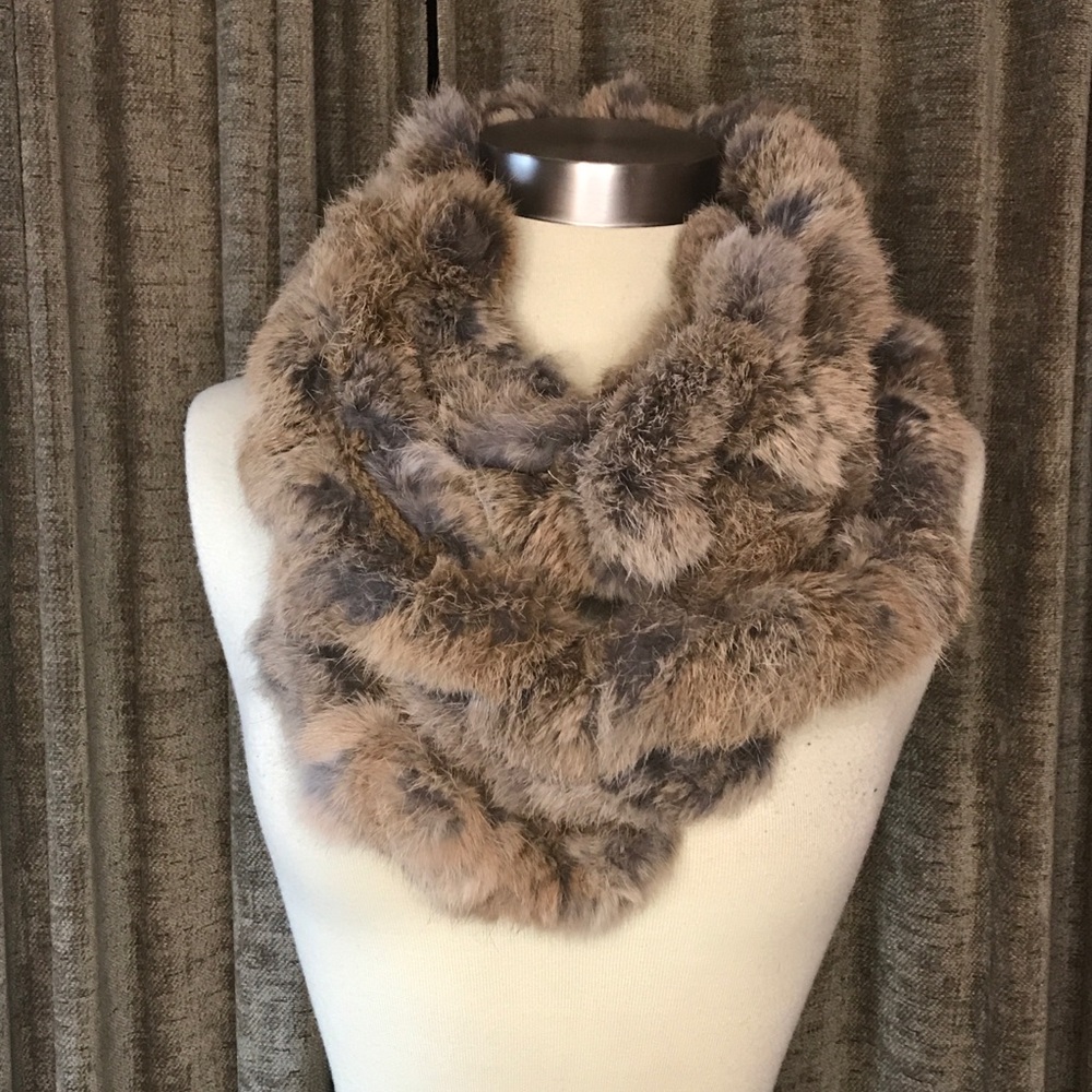 100% Rabbit Fur Scarf
